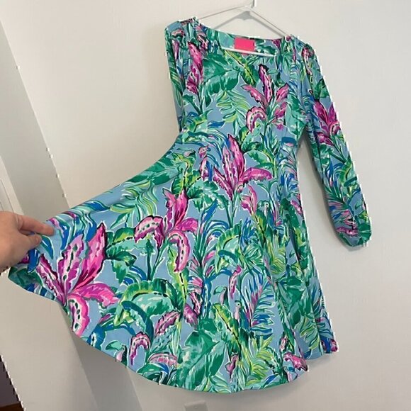 NEW NWT LILLY PULITZER Ellora Print Long Sleeve Dress Long Sleeve Fit Flare Mini - Picture 9 of 16